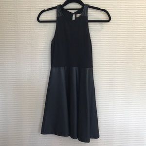 Black half pleather Hollister dress